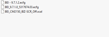BEI ecfg files